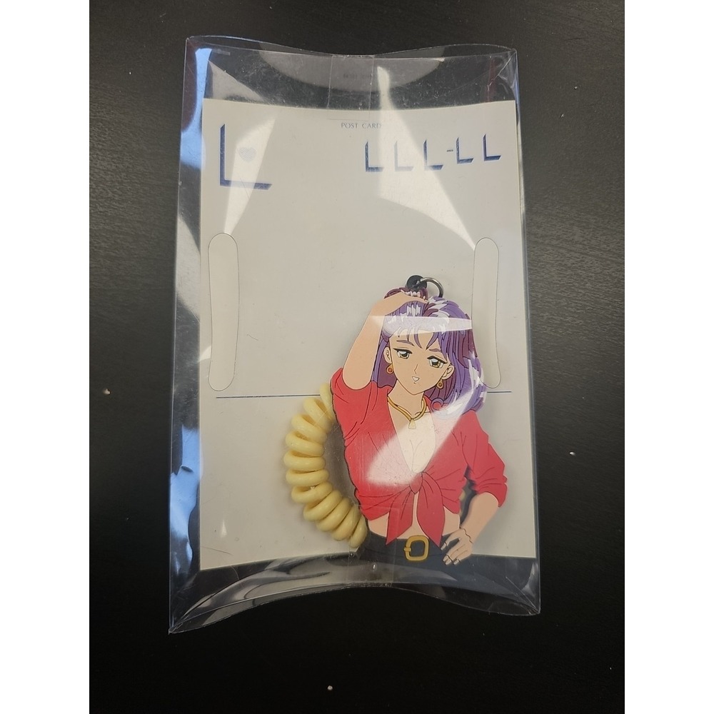 Konami Tokimeki Memorial Flat Key-Chain Mira Kagami Rubber Key-Chain & Postcard
